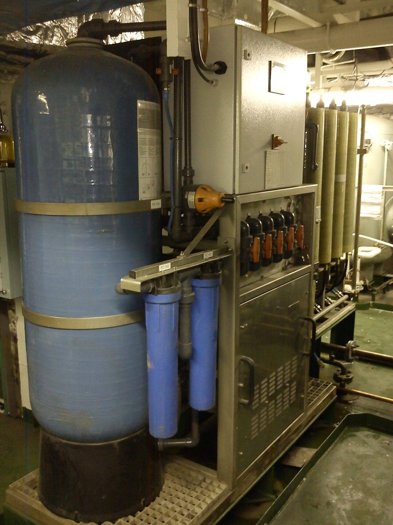 Reverse osmosis plant used for desalinate seawater.