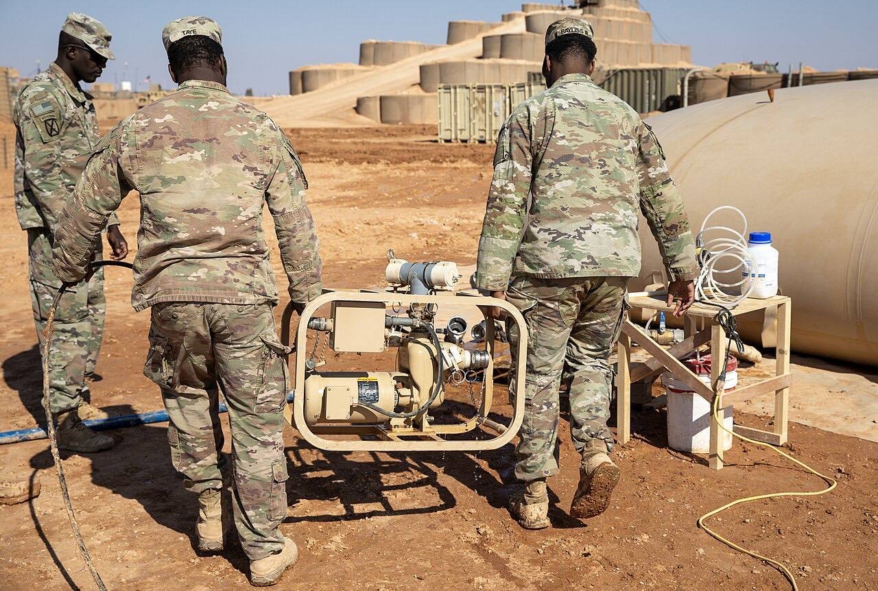 U S Army Soldiers Re-Chlorinate Water Supply at Al-Tanf Garrison, Syria